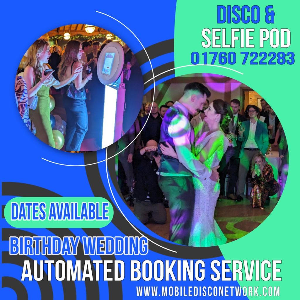 Disco selfie pod ring light and vintage hire in Norfolk