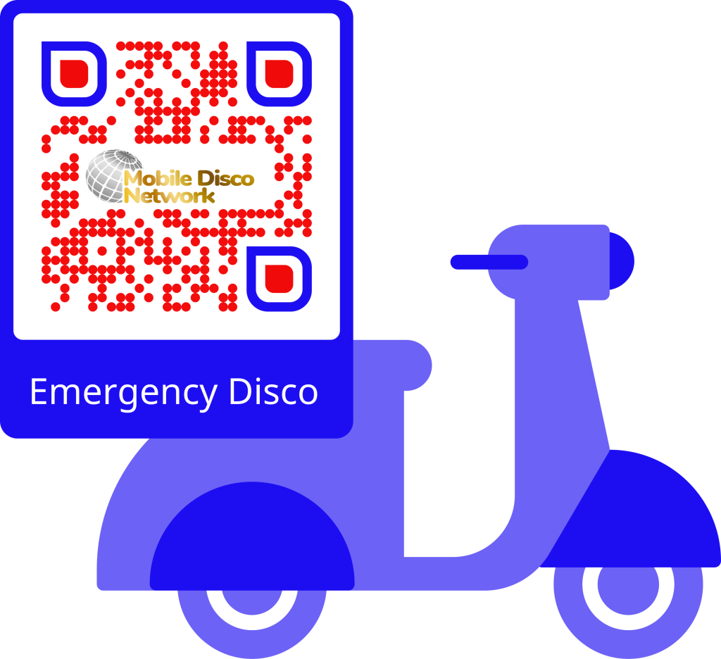 Emergency Disco Norfolk Suffolk Cambridgeshire QR Scan code