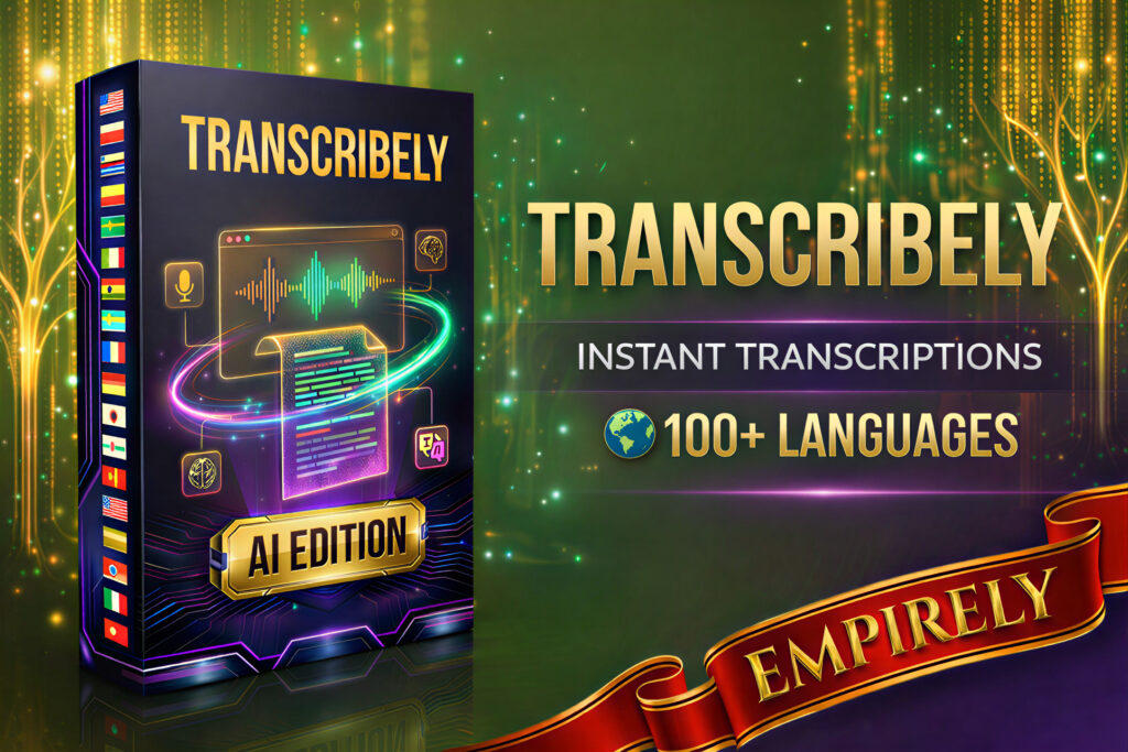 Transcribely AI audio transcription tool inside the Empirely dashboard