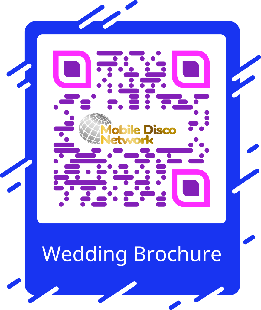 Wedding Disco Brochure Norfolk Suffolk Cambridgeshire QR Scan code