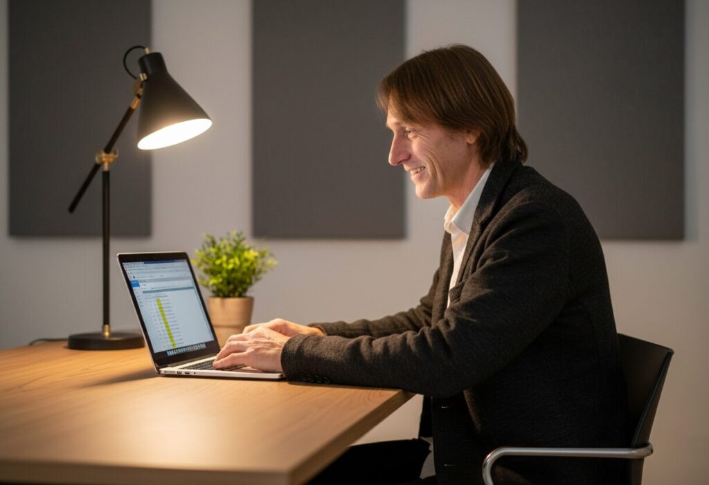 Laptop showing ChatGPT beside a DJ controller