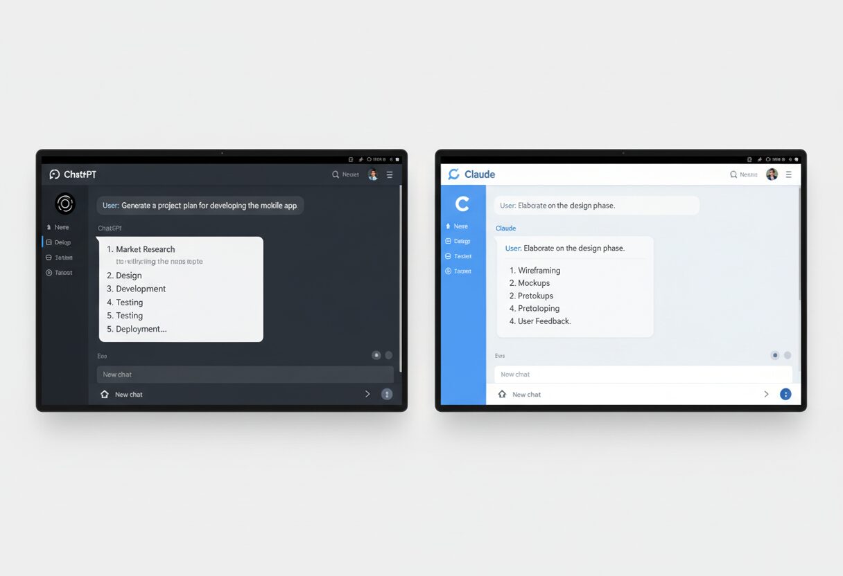 Claude and ChatGPT compared side by side for DJ business tasks